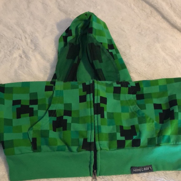 MINECRAFT full zip hoodie Youth Large - excellent condition mesh face hoodie - Picture 5 of 10